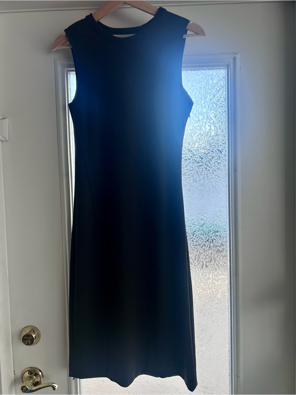 Theory Chocolate Brown Virgin Wool Blend Sleeveless Sheath Dress Size 4 - Picture 3 of 9